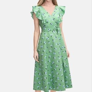 kate spade tea garden toss poplin midi dress